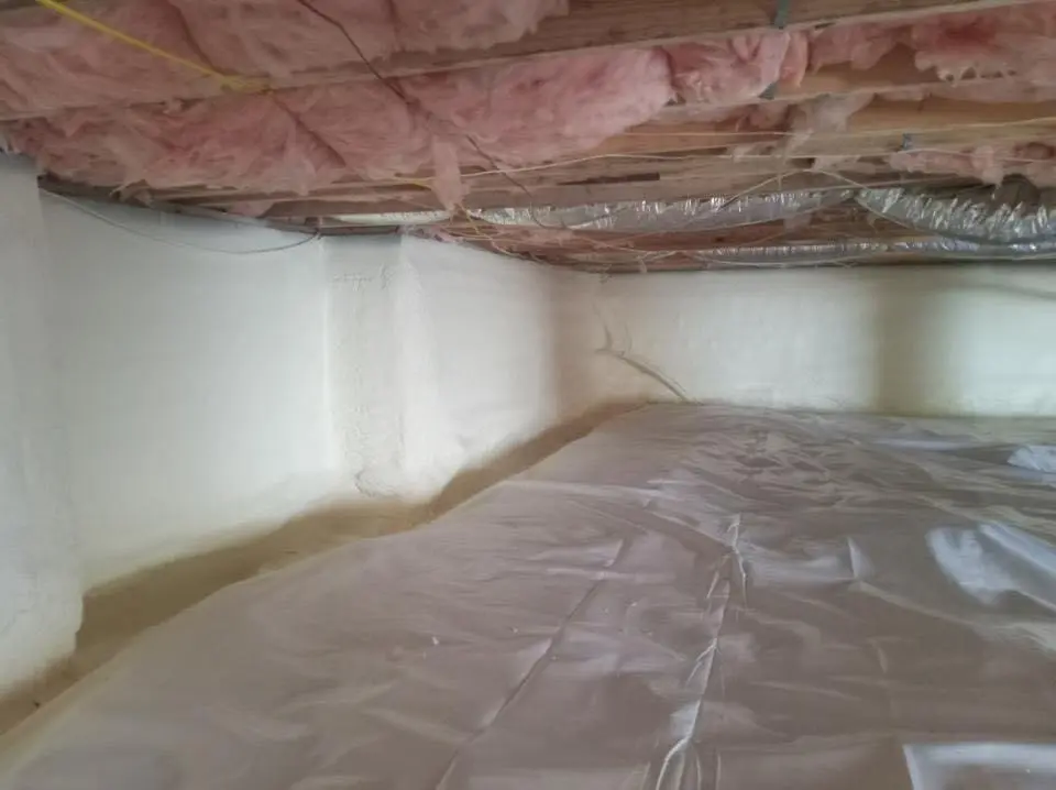 Crawl space encapsulation with closed-cell spray foam for Roof Maintenance in Mocksville